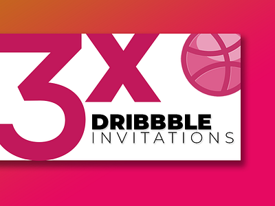 3x Dribbble Invitation