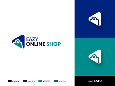 Eazy online shop - Shopping website logo company logo logo logo design online logo shopping shopping app