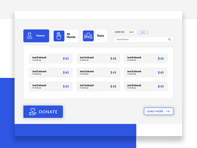 New Donation Website Shot charity design app donate donation homepage landing page radio tab team ui ui ux webapp website