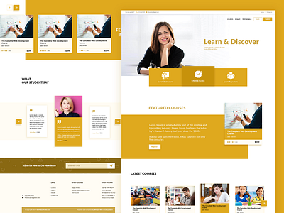 Learning website Homepage design course homepage design learning website template uidesign webdesign website