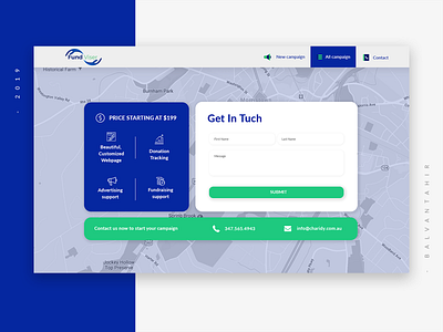 Contact Page UI Design 2019 campaign contact contact page contactus donation fund landing map template design ui ui ux design ui design web design