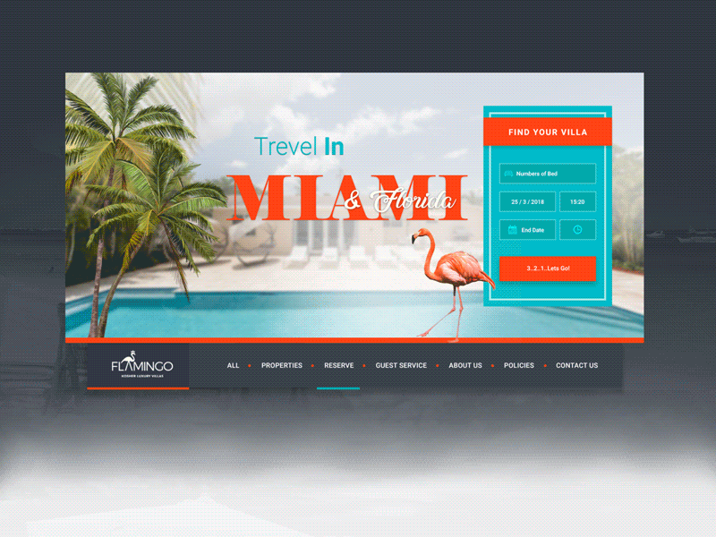 Villa Website About Section Design animation building creative design flamingo home hotel landingpage property template design theme design ui ux ui villa web webdeisgn