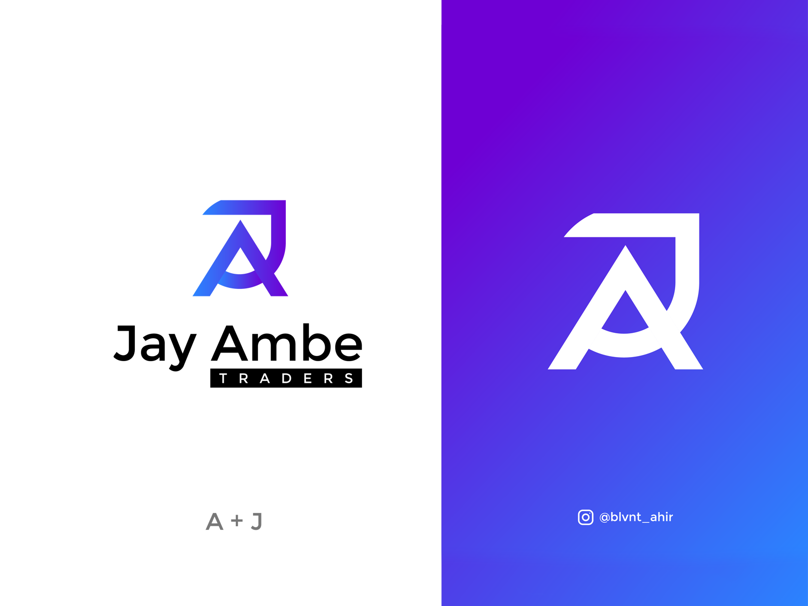 Jay Ambe Traders Logo Design by Balvant Ahir on Dribbble