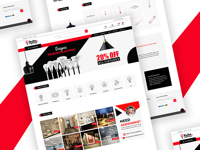 Home page Design for Bulb Lighting Company animation branding bulb design electronic homepage design landingpage light shopping template uidesign web