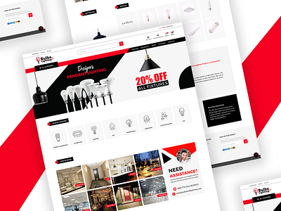 Home page Design for Bulb Lighting Company