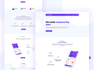 Company Landing page design | App Landing Page 2019 app app design design app homepage design landing landing page marketing template theme ui ux uxdesign web