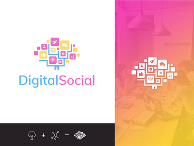 SocialMedia Marketing startup Logo Concept branding logo logo design marketing marketing agency minimal social logo social media design socialmedia symbol ui vector