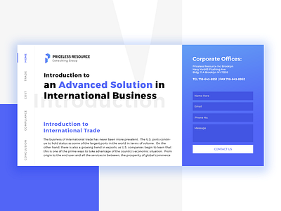 Homepage Design for Business website