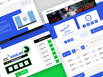 Donation/Charity Website UI Design | Crowdfunding Landing Page app camp charity collect country fonate fund funding landingpage money process social tab ui uidesign uiux website