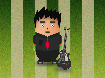Billie Joe Armstrong (Green Day) 2d adobe illustrator billie joe armstrong character design graphic design green day guitar illustration man music musician pop punk punk rock tracing vector