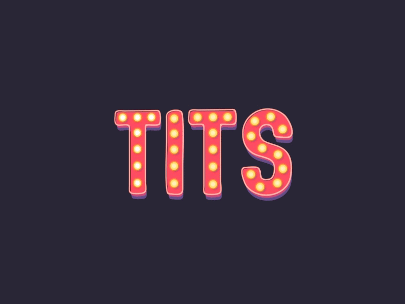 TITS 3d after animation design effects graphic letters light motion typography