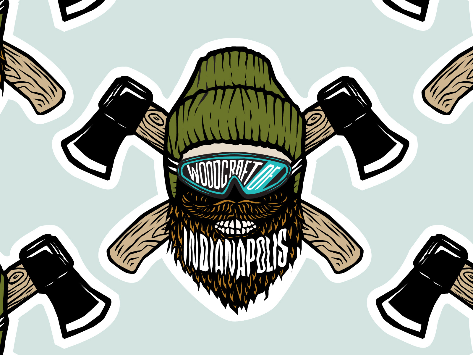 Woodcraft Stickers Indianapolis, Lumberjack by Jessica Green on Dribbble