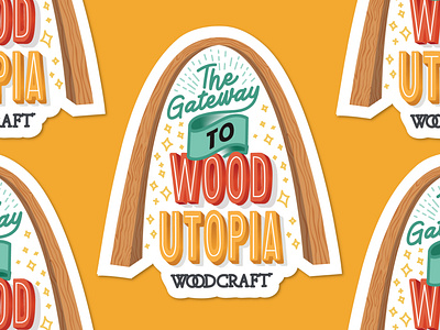 Woodcraft Stickers - St. Louis, Wood Utopia