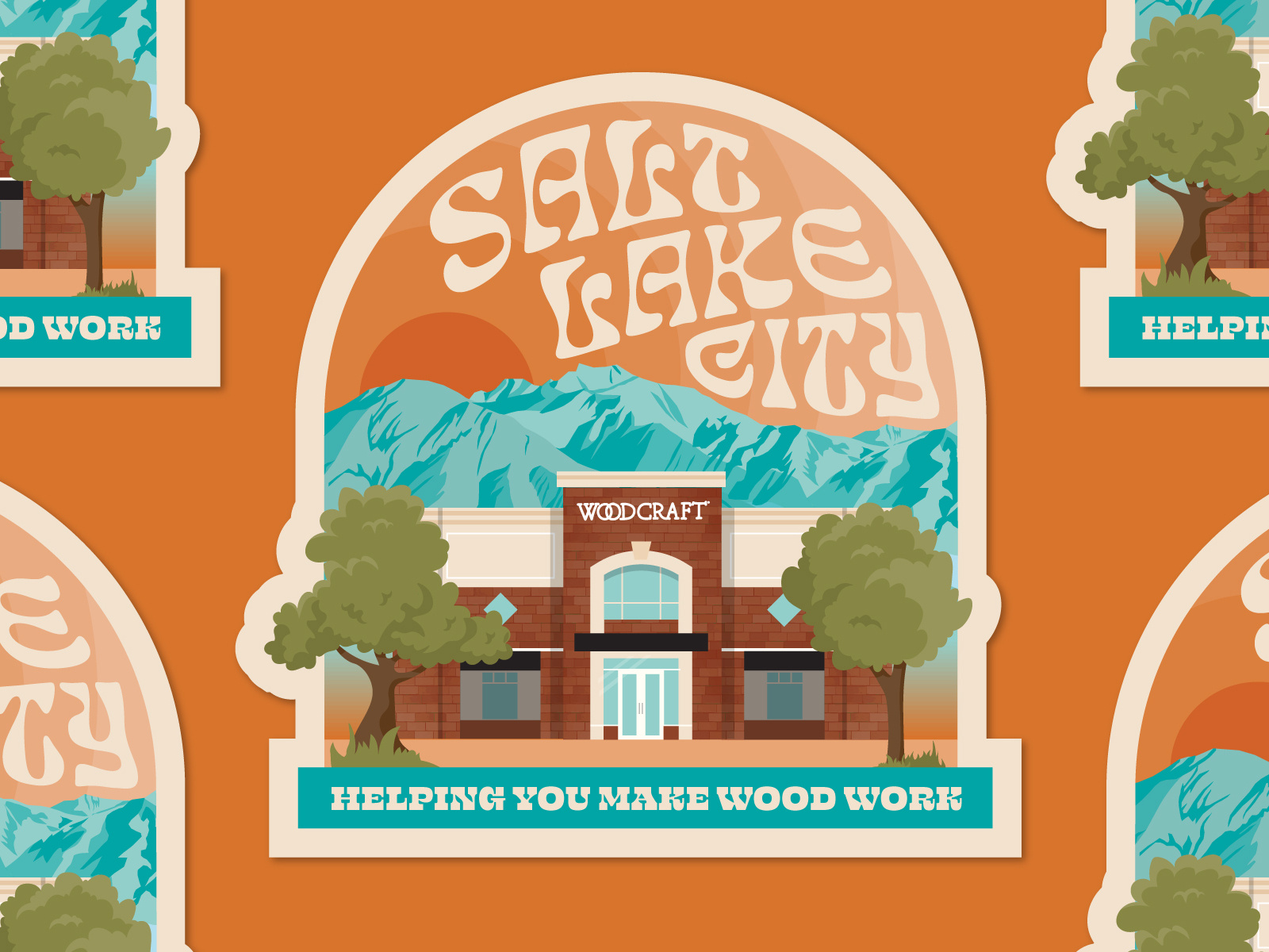 Woodcraft Stickers Salt Lake City, Utah by Jessica Green on Dribbble