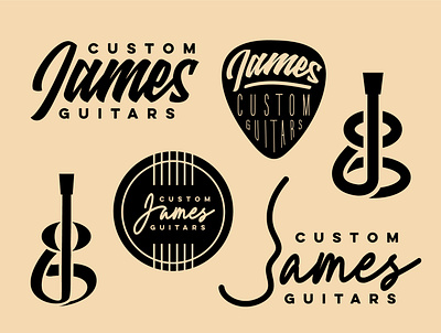 Logos for James Guitars, 2022 craft fender graphic design guitar guitars illustration james logo music musician rock rock n roll roll