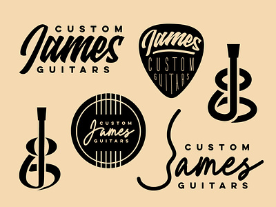Logos for James Guitars, 2022