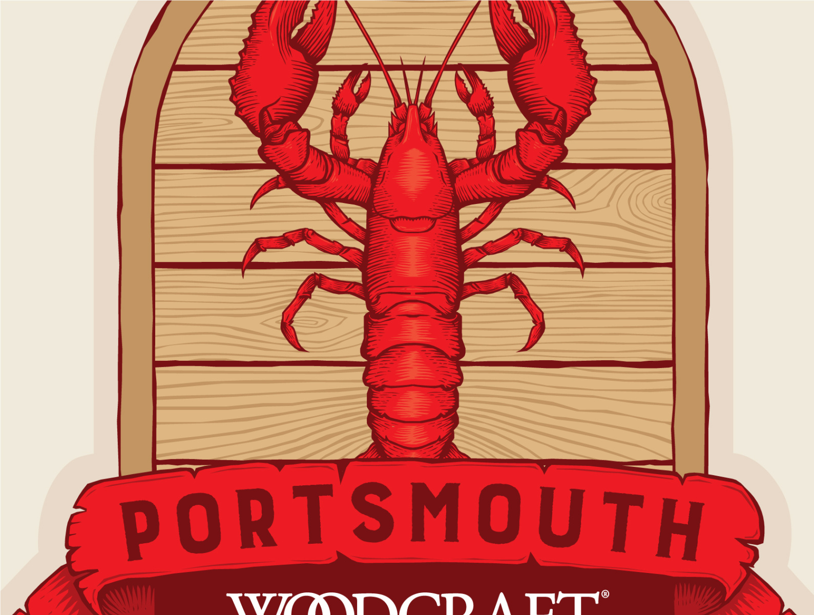 Woodcraft of Portsmouth Sticker Lobster Theme, 2022 by Jessica Green