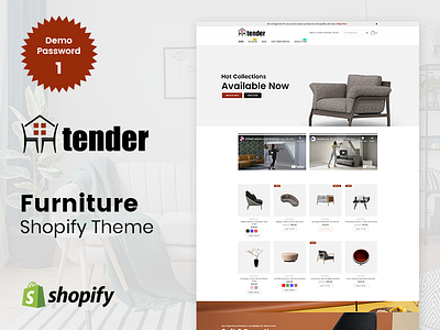 Tender Furniture Shopify Theme & Template furniture shopify shopify template template theme