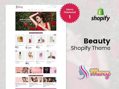 Mercy Beauty Shopify Theme & Template beauty theme shopify shopify template template theme ui