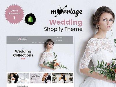 Marriage Shopify Theme & Template marriage theme shopify shopify template template theme ui wedding theme