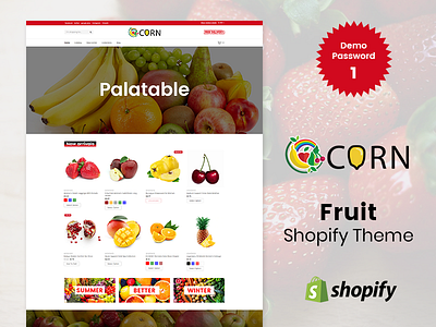 Corn Fruit Shopify Theme & Template