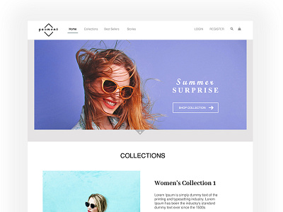 Fashion E-Commerce Website Mockup. (Landing Page)