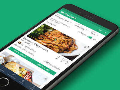 Cooklist App. app design interaction mobile photoshop ui ux