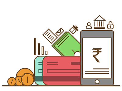 Mobile Banking Illustration