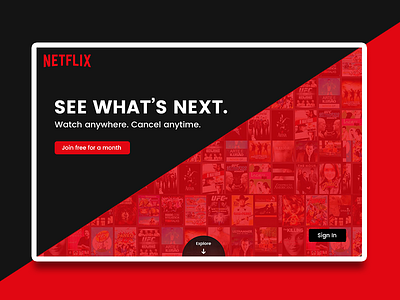 Netflix Landing Page - Alternate Design