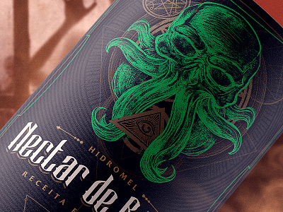 Nectar from R'lyeh - bottle of wine cthulhu lovecraft wine