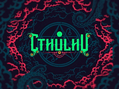 Cthulhu cthulhu graphic design lettering logo