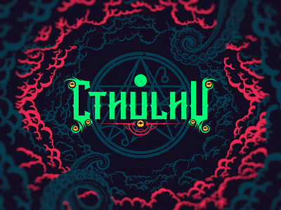 Cthulhu cthulhu graphic design lettering logo