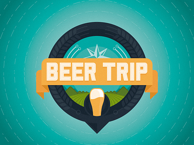 Beertrip color badge beer logo pin trip