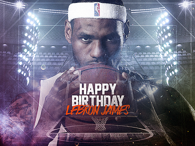 Happy birthday Lebron James basketball happy birthday lebron nba photo manipulation retouch