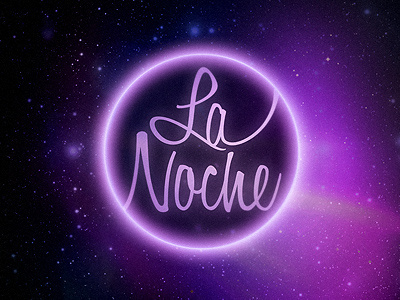 La Noche glow logo night party shine stars the night