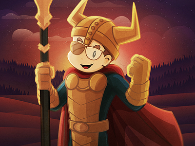Nerdinho Odin character jovem nerd nerdstore odin warrior