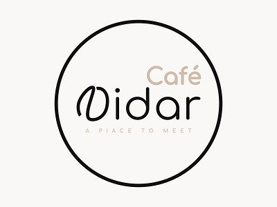 Didar cafe logo branding cafe circle logo coffeeshop logo minimal