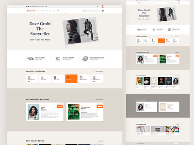 Bookstore e-commerce web UI design bookstore modern design online store store ui ui design web design website woocommerce wordpress