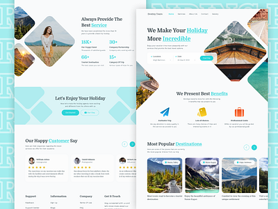 UI Design of Landing Page of Travel Agency Website