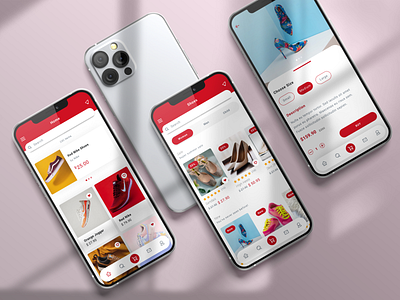 UI Design of Ecommerce Mobile App (Android & IOS) of Shoes Store