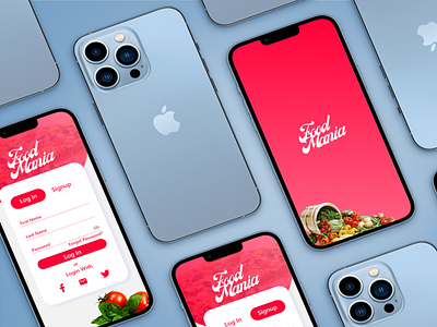 UI UX Design of Mobile App (Android and IOS) of Food Business