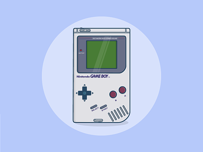 Nintendo Gameboy blue design flat gameboy icon illustration nintendo ui vector web