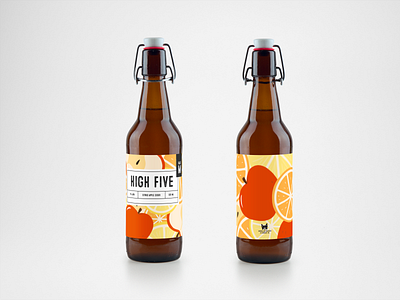 Half Monty Brewery: High Five beer bottledesign branding brewery design graphic design illustration packaging typography