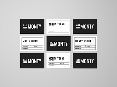 Half Monty Brewery: Business Cards beer branding brewery businesscard design graphic design logo