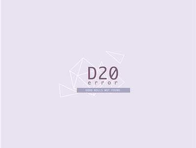 D20 Error: Logo branding dd design gaming graphic design illustration logo streamers
