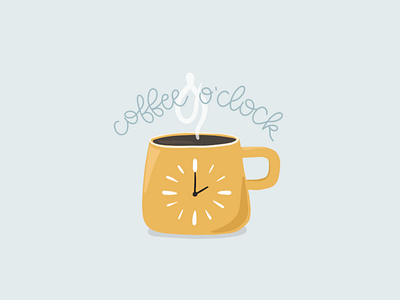 Coffee O'Clock coffee design graphic design illustration