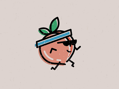 just peachy exercise georgia illustration peach running