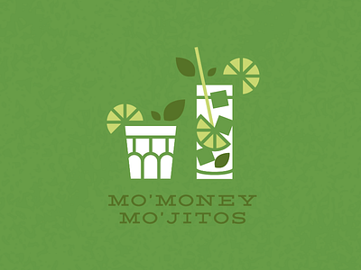 mo' jitos alcohol beverage cute drinks icon illustration mojitos money vector