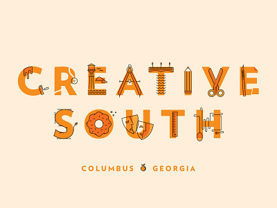 creative south creative south creativesouth cs15 georgia icons illustration letters vector