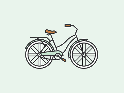 bike bike cute illustration lines vector